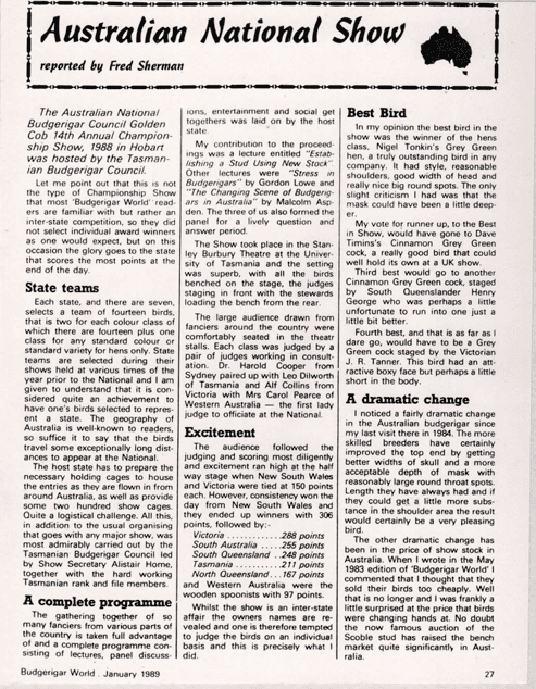 Australian National Show 1988